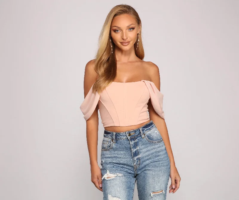 Steals and Deals Classy Chic Off-The-Shoulder Corset