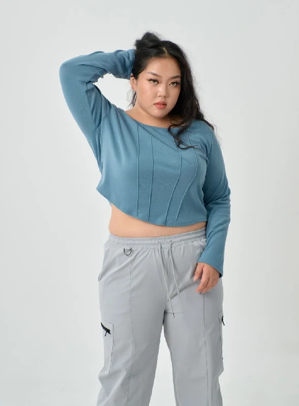 Weekend Deal Plus Round Neck Crop Top IN16