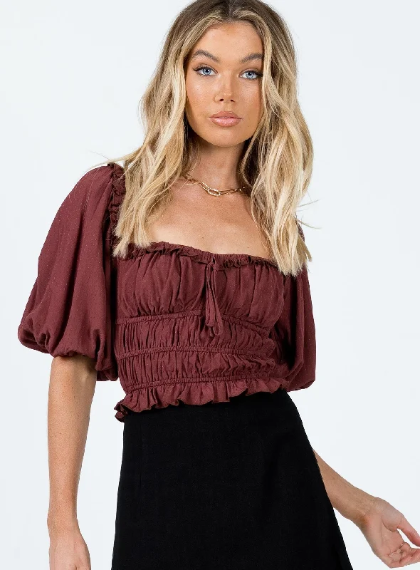 Weekend Discounts to Snag Salida Top Brown