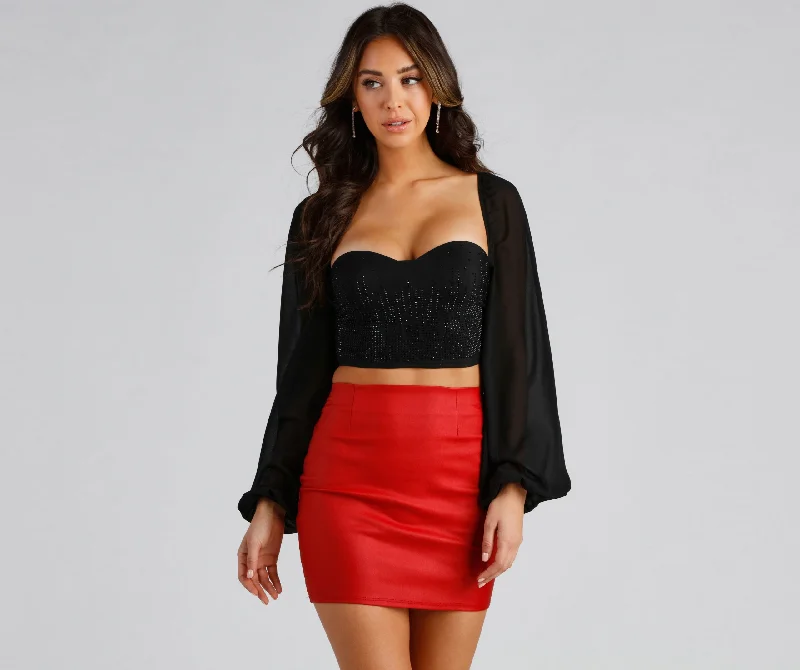 Weekend Shopping Bliss Reign In The Night Heatstone Chiffon Top