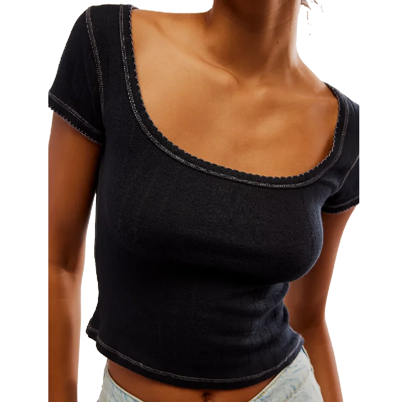 Savings Galore Women's End Gam Pointelle Baby Tee