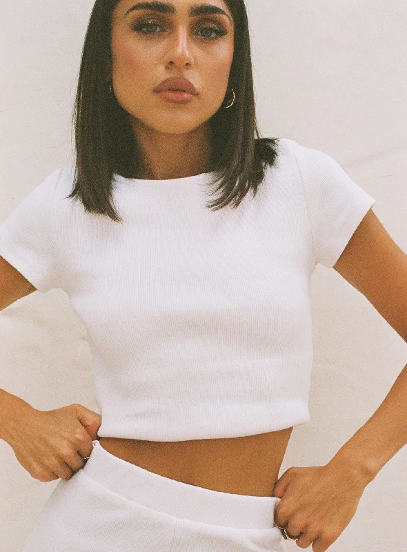Year-End Deals Classic Crop Tee White