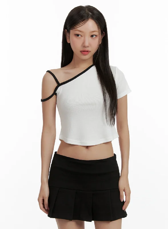 Fantastic Savings One-Shoulder Crop Tee CU407