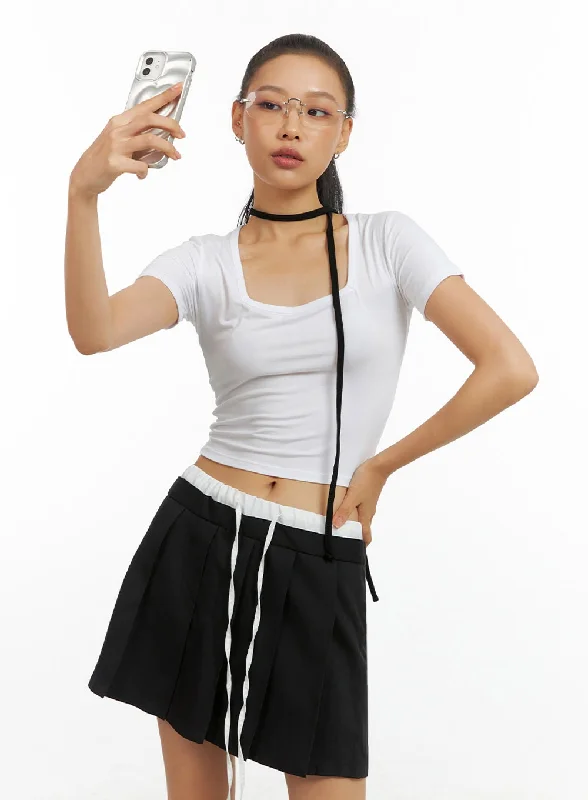 Weekend Specials to Relish Basic Square Neck Crop Top IG405