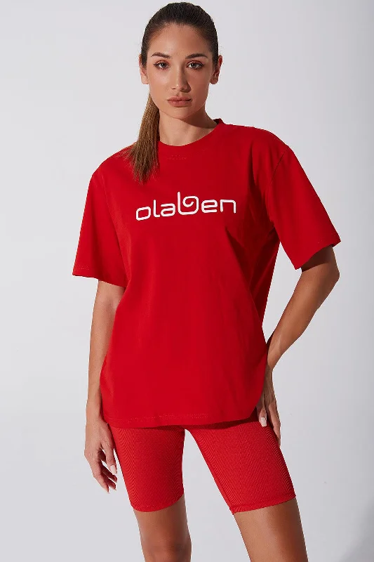 Weekend Discounts to Savor Limited Unisex Olaben Tee - Red