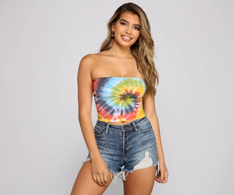 Weekend Bargains to Sizzle Groovy Gal Tie-Dye Tube Top