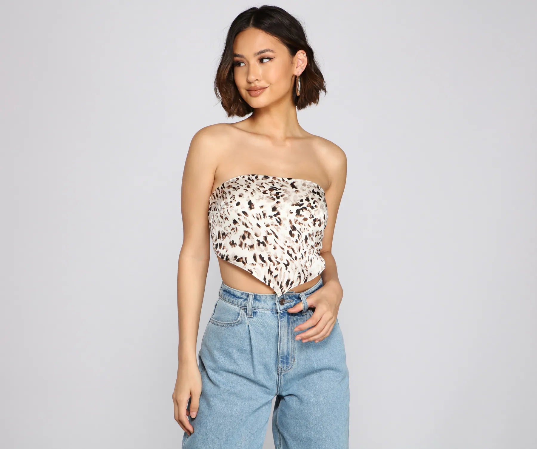 Unbeatable Deal Wild At Heart Leopard Print Scarf Top