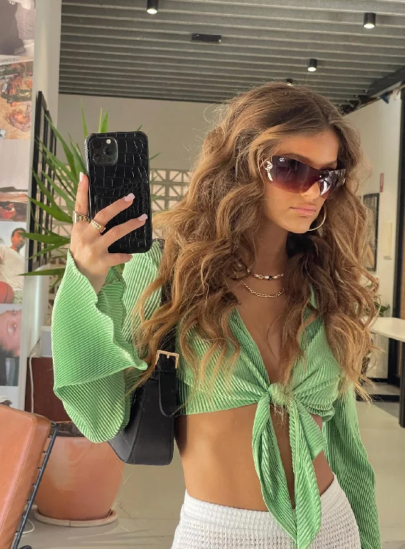 Weekend Offers That Impress Venga Long Sleeve Top Green