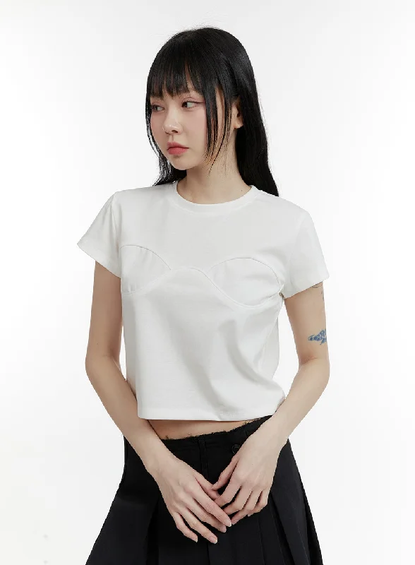 Weekend Deals That Wow Shaped Detail Crop Top CM429