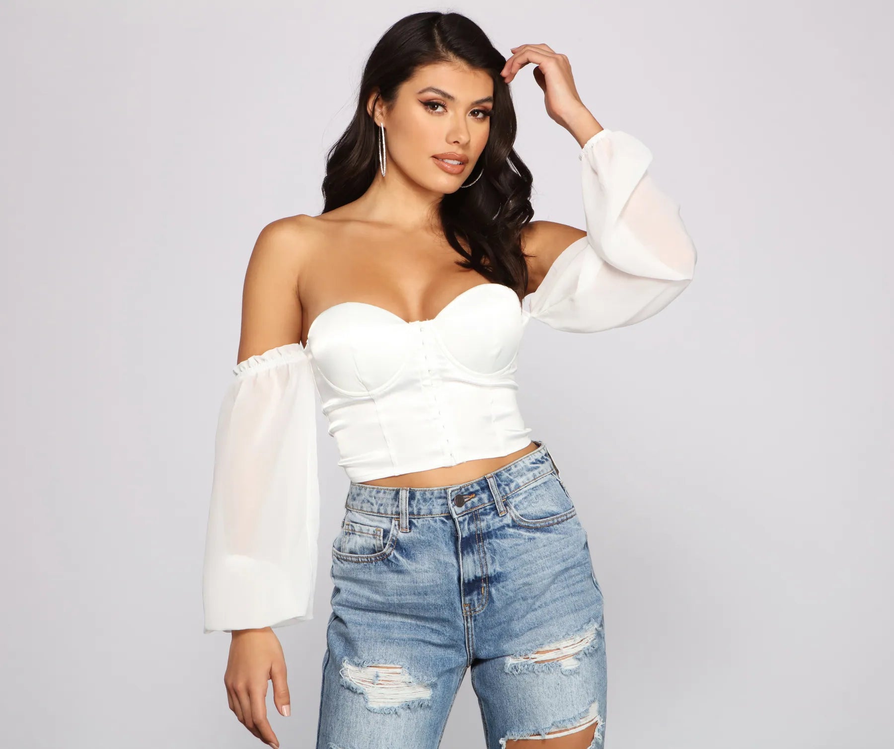 Weekend Deals That Excite Satin Beauty Cropped Bustier