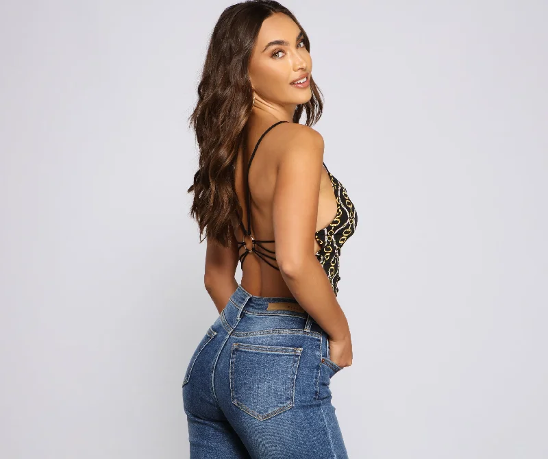 Year-End Deals Linked to Style Chainlink Crop Top