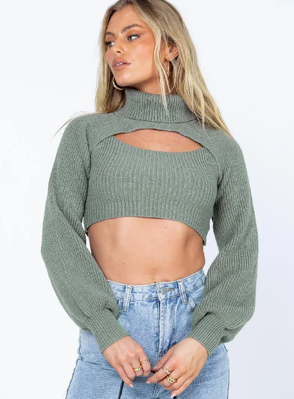 Exclusive Deal Anna Turtleneck Sweater Green