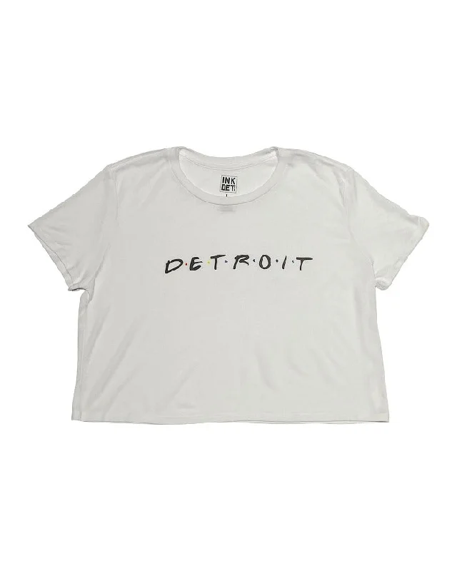 One-Day Only Ink Detroit Friends Cropped Flowy T-Shirt - White