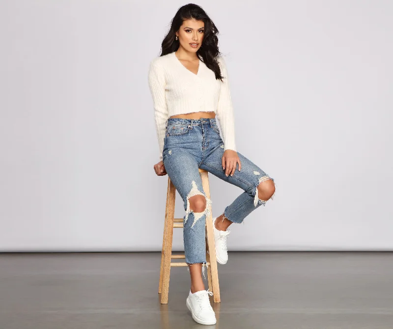Weekend Bargains to Relish Effortlessly Trendy Fuzzy Knit Cardigan