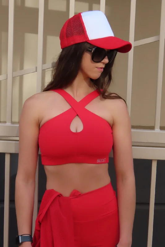 Weekend Savings Fiesta AR 2201 - HALTER CROP TOP