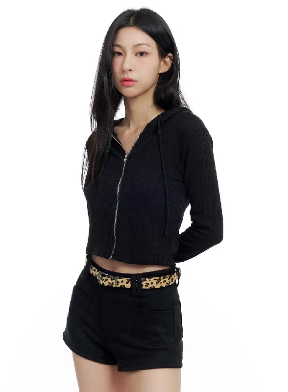Weekend Offers That Shine Knit Zip-Up Hoodie CO426