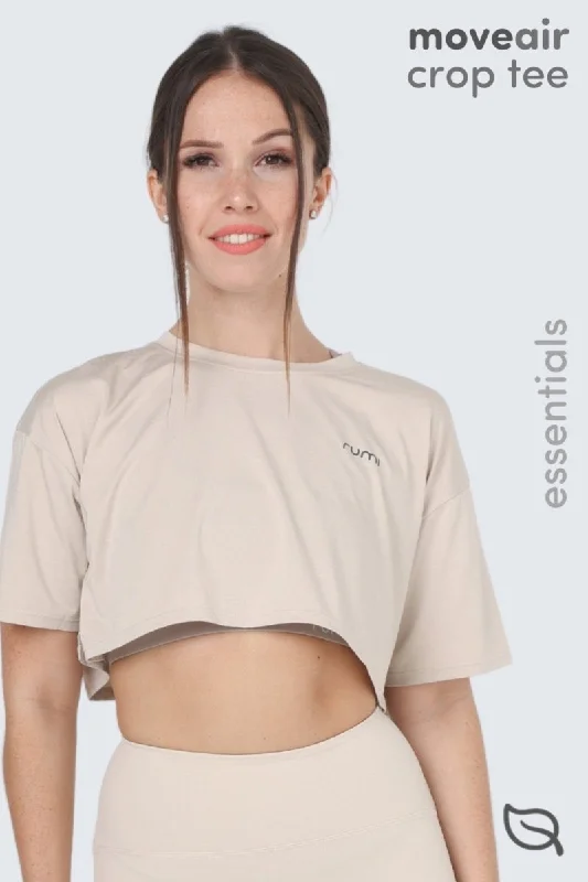 Reduced Rates W MoveAir Tee Cropped - Cream