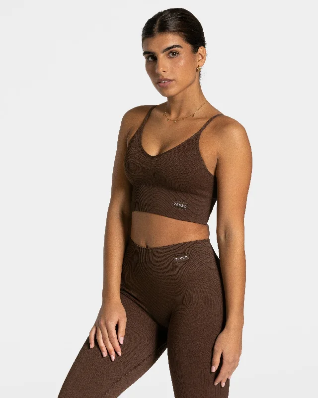 Weekend Deals That Excite Elegant Cross Top "Dunkelbraun"