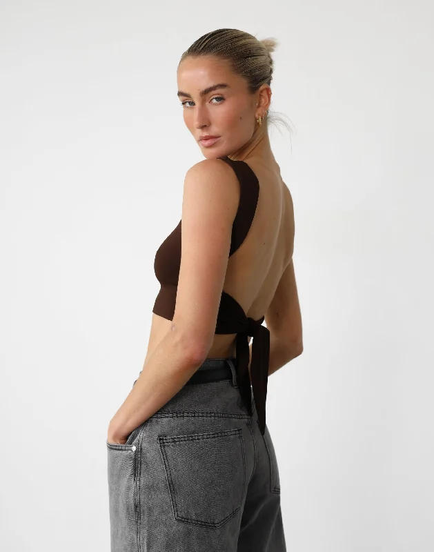 Weekend Bargains Just for You Kayce Crop Top (Cocoa)