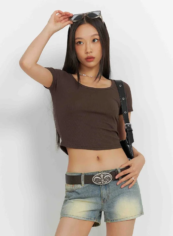 Weekend Savings Extravaganza Basic Cotton Crop Tee IY422