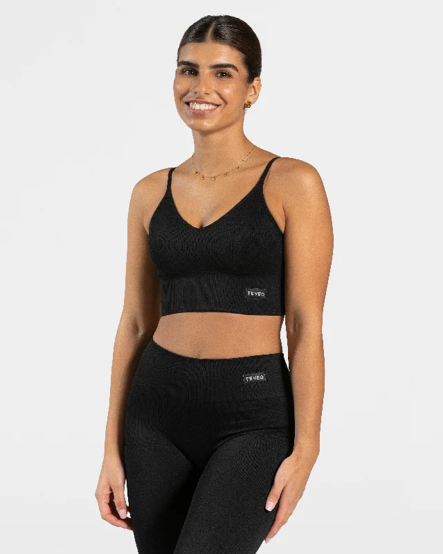 Big Deal Elegant Cross Top "Schwarz"