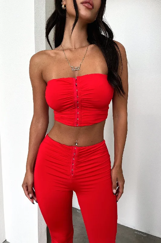 Weekend Bargains Just for You Tarla Crop - Red