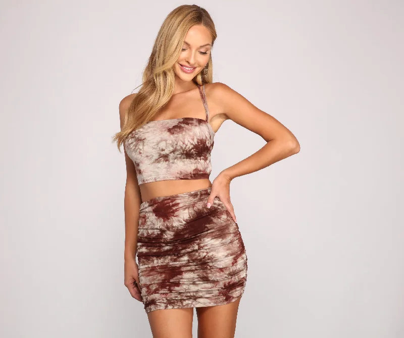 Weekend Specials Just for You Tie Dye Love Crop Top