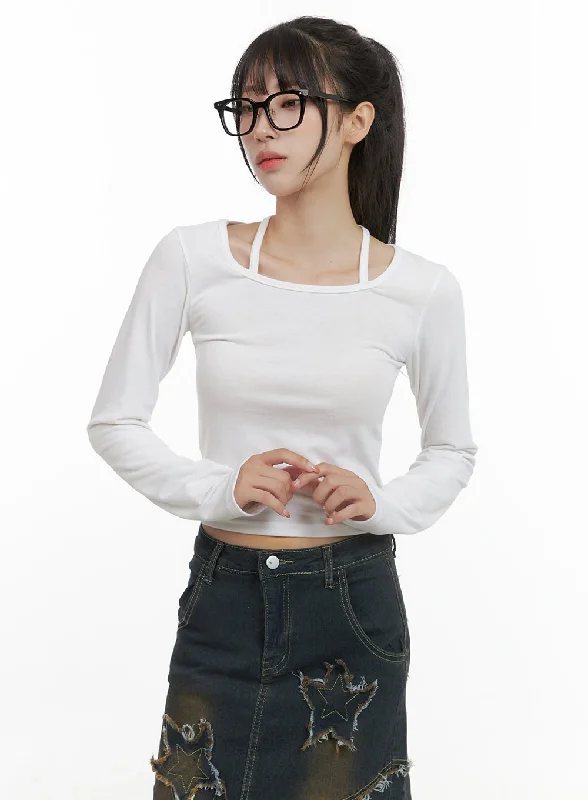Weekend Specials to Celebrate Halter Neck Slim Fit Crop Top CS403