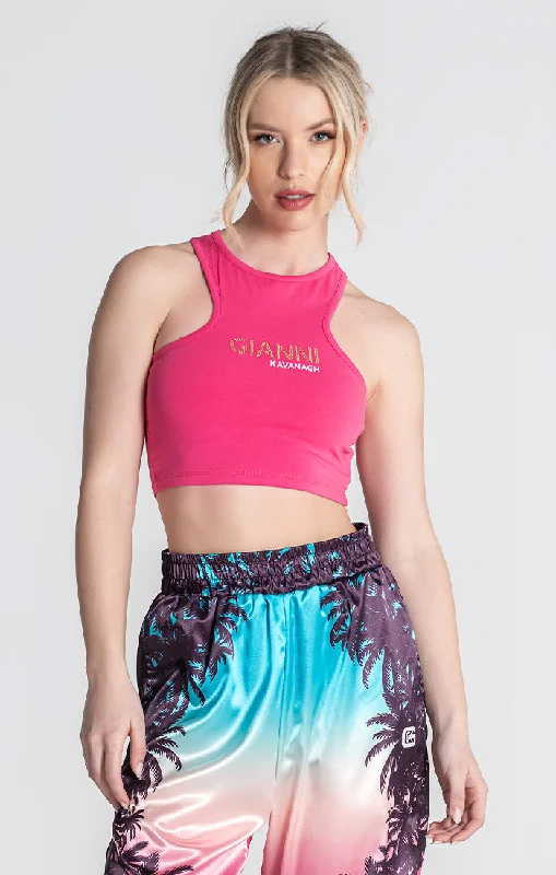 Unbeatable Prices Pink Signs Crop Top
