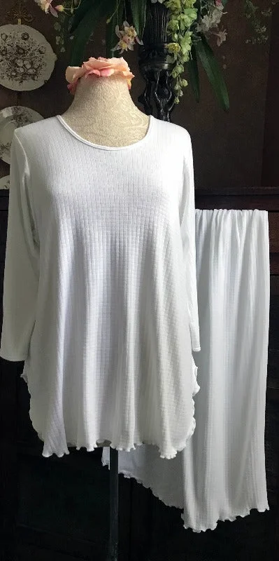 Shop and Save 3/4 Sleeve Long Top & Palazzos Check Collection