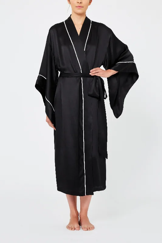 Weekend Specials to Enjoy Endymion Black Silk Robe
