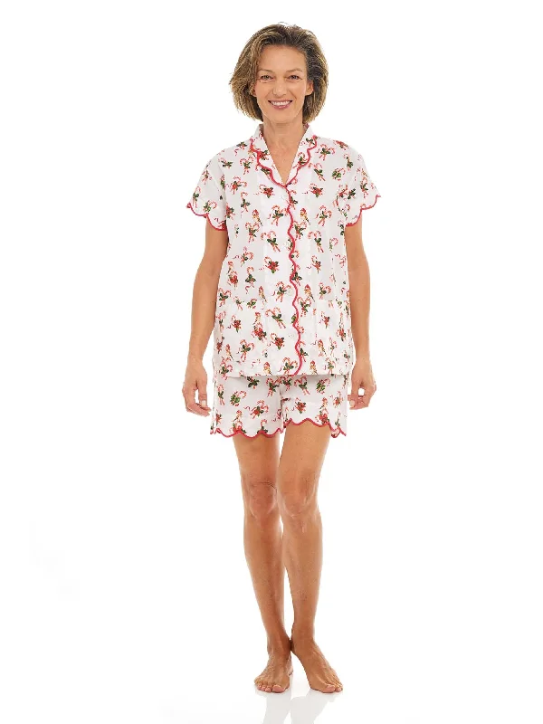 Massive Savings Candy Cane Short Pajamas