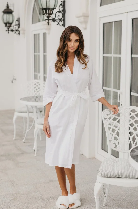 Extra Discount Cleo Midi Linen Robe