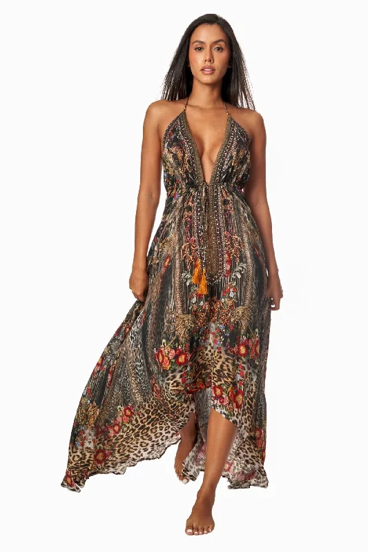 Midnight Sale Eclectic Jungle Convertible 3 Way Maxi Dress