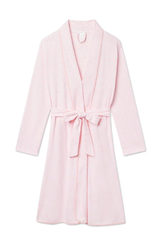 Weekend Deals That Dazzle Pima Robe in English Rose Stripe