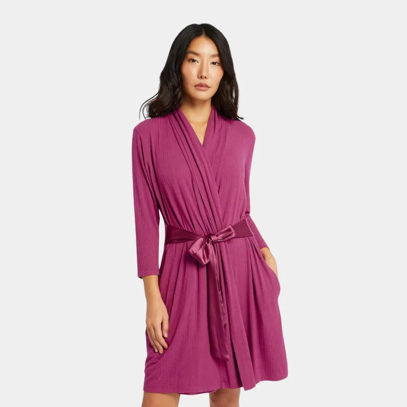 Epic Value Fleur't Iconic Robe Cranberry Pointelle