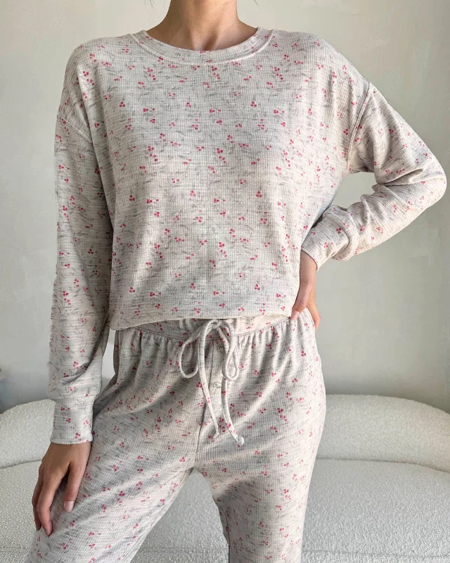 Shop the Weekend Away Holly Bunches Marna Waffle Thermal PJ Set