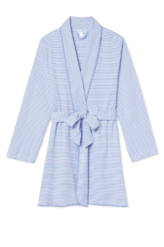 Can't Beat Pima Short Robe in Hydrangea