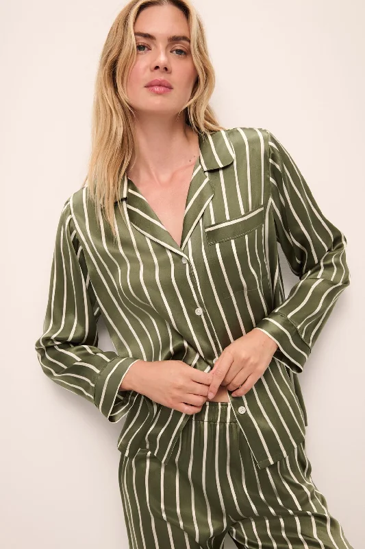 Low Price Inez Washable Silk Printed Long PJ Set