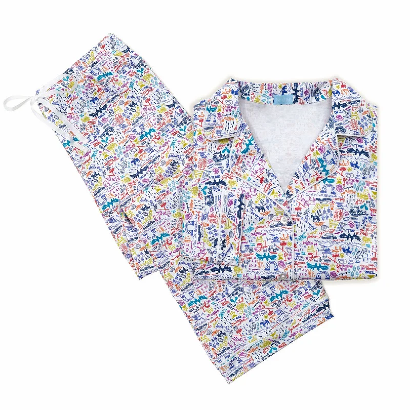 Weekend Savings Spectacular Jackson Hole Women’s Button Front Long Pajama Set