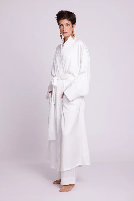Weekend Offers That Sizzle Jamun White Robe