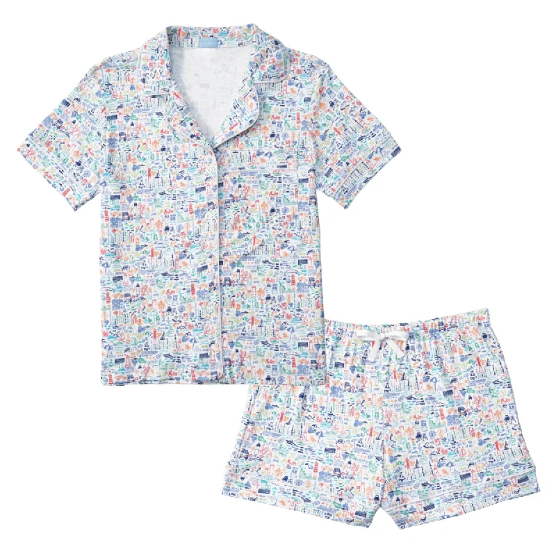 Super Sale Jersey Shore Women’s Button Front Short Pajama Set