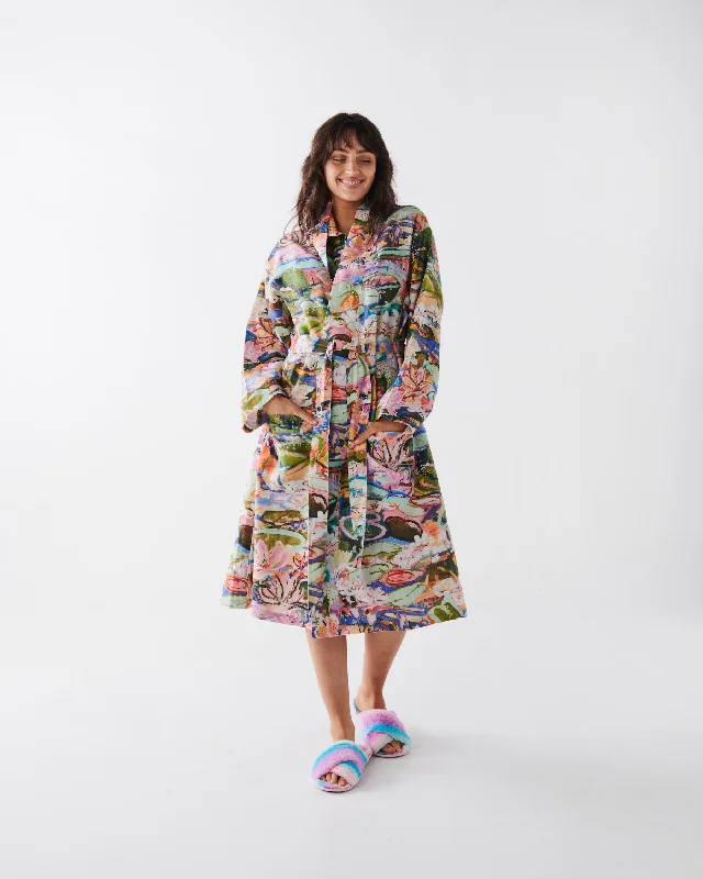 Super Savings Kip&Co x Kezz Brett Waterlily Waterway Linen Robe