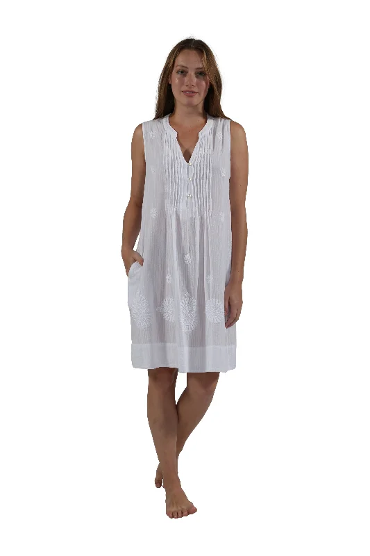 Weekend Shopping Bliss La Cera 100% Cotton Leno Stripe Chemise