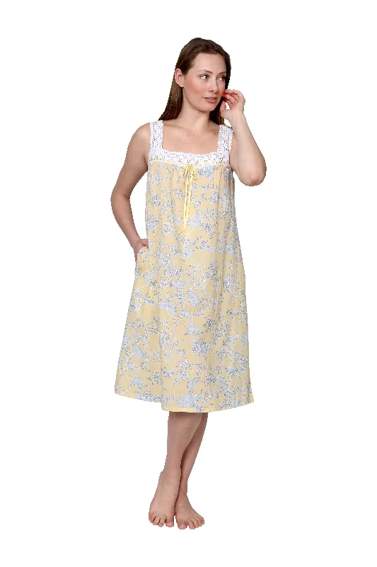 Weekend Price Cuts Galore La Cera Sleeveless Cotton Toile Print Chemise