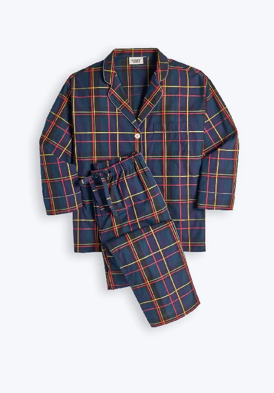 Weekend Savings Spree Marina Pajama Set in Sateen Holiday Plaid