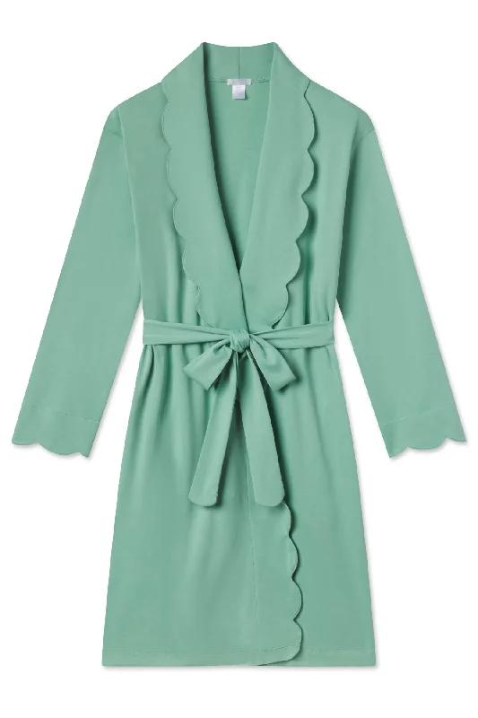 Unwind with Weekend Discounts Pima Scallop Robe in Meadow