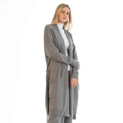 Year-End Sale Paper Label Valencia Everyday Robe Coat Grey Mix