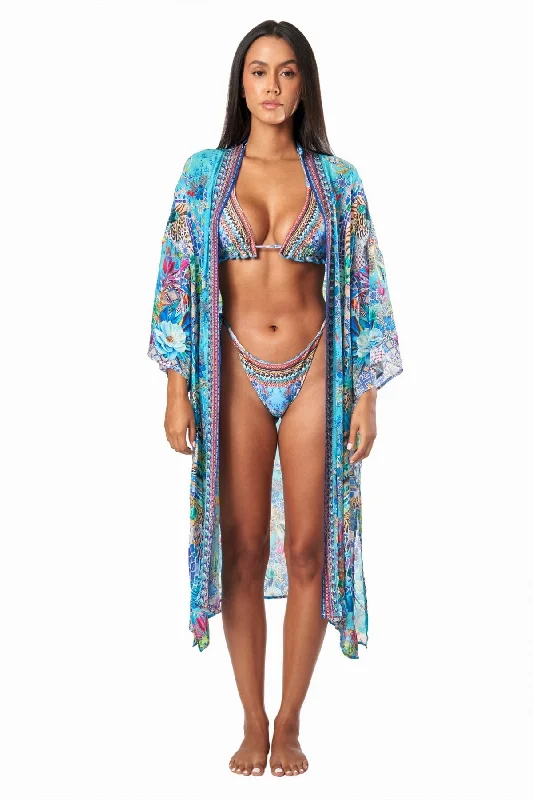 Crazy Savings Poppy Garden Floral Kimono Cover Up