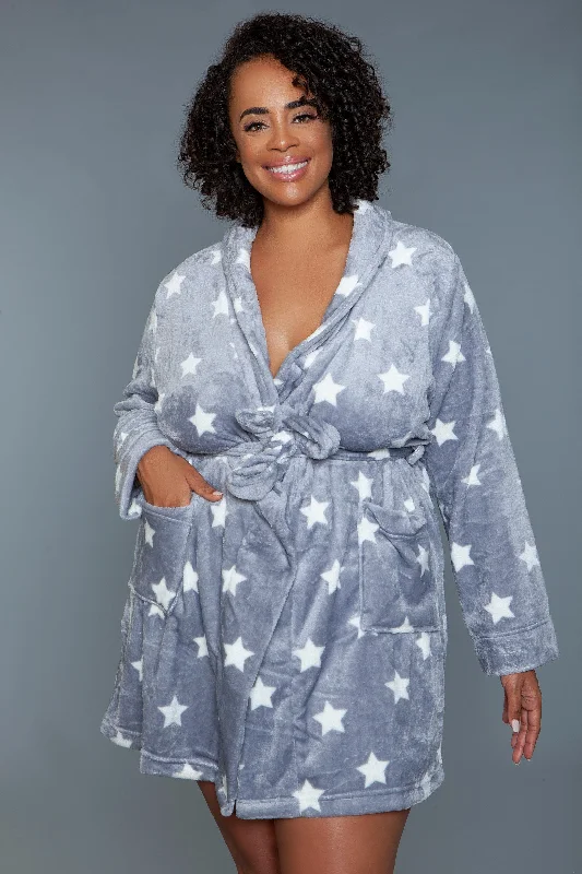 Dark Grey/White Star Print